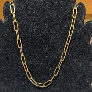 ⛓️⛓️⛓️BOGOHO⛓️⛓️⛓️Elegant Gold Paper Clip Chain Necklace